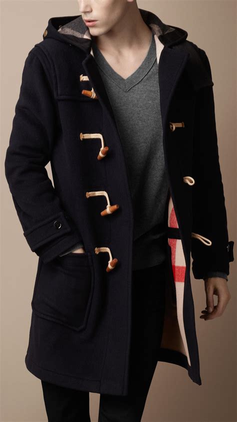 burberry wool coat with hood men|Burberry brit coat nordstrom.